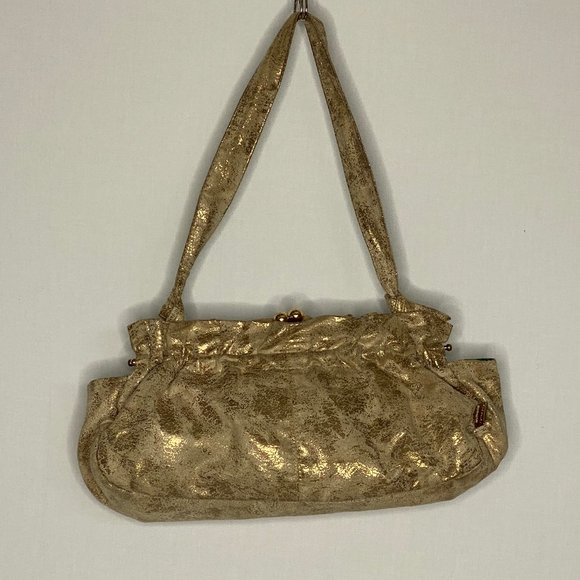 Lollipos Paris Pocketbook/Bag Gold & Tan - Picture 1 of 8